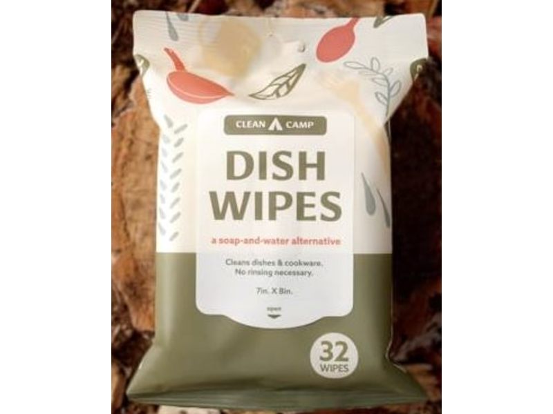 Clean Camp Dish Wipes, 32 Wipes