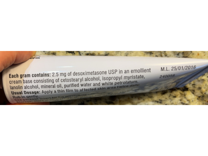 Desoximetasone Cream, 0.25%, 100 g, Lupin (RX)
