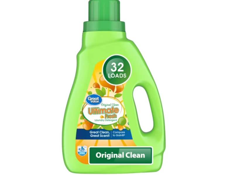 Great Value Original Clean Ultimate Fresh Laundry Detergent, Great Scent, 32 Loads, 46 fl oz/1.36 L