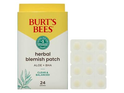 Burt's Bees Herbal Blemish Patch, Aloe + BHA, Clear & Balanced, 24 Patches