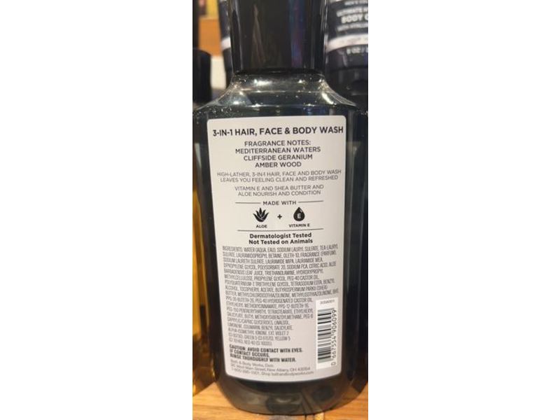 Bath & Body Works 3 In 1 Hair Face & Body Wash, Marble, 10 fl oz/295 mL