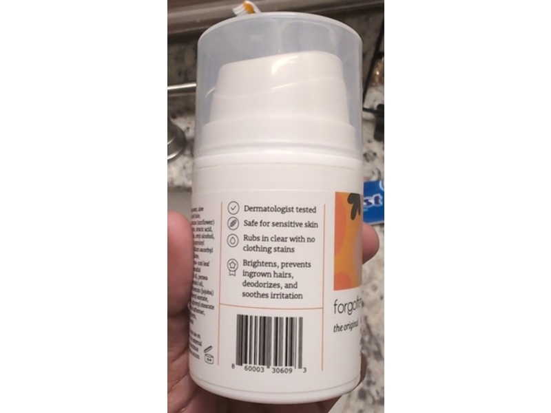 Forgotten Skincare Underarm Brightening Deodorant Cream, The Original, 1.7 fl oz/50 mL