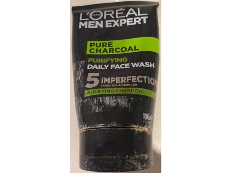 L'Oreal Men Expert Purifying Daily Face Wash, Pure Charcoal, 100 mL