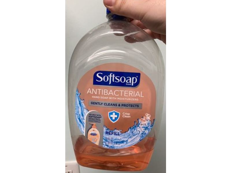 Softsoap Antibacterial Hand Soap With Moisturizers, Crisp Clean, Refill, 50 fl oz/1.47 L, Pack Of 2