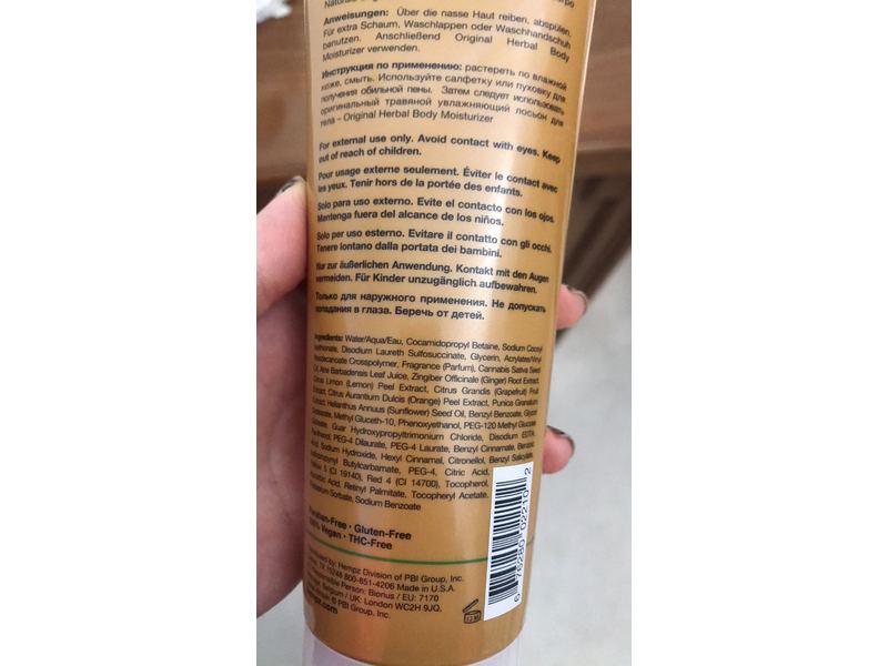 Hempz Original Invigorating Herbal Body Wash, 8.5 fl oz/250 mL