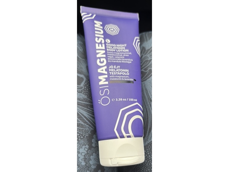 Osi Magnesium Good Night Melatonin Body Lotion, Lavender, 3.38 oz/100 mL