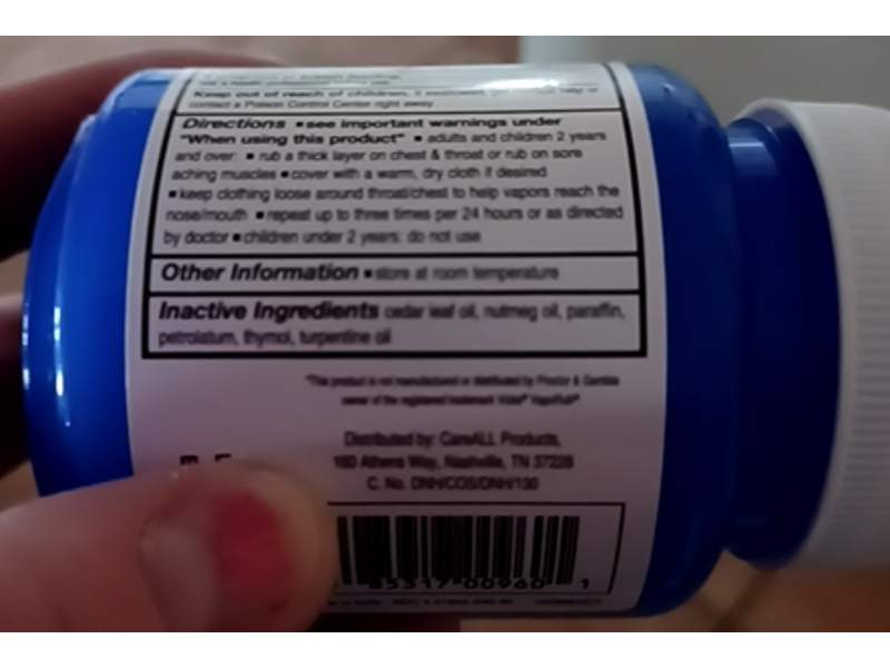 CareAll Medicated Chest Rub, 4 oz/118 g