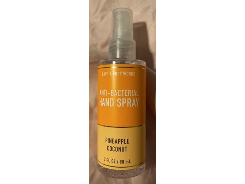 Bath and Body Works Anti-Bacterial Hand Spray, Pineapple Coconut, 3 fl oz/88 mL