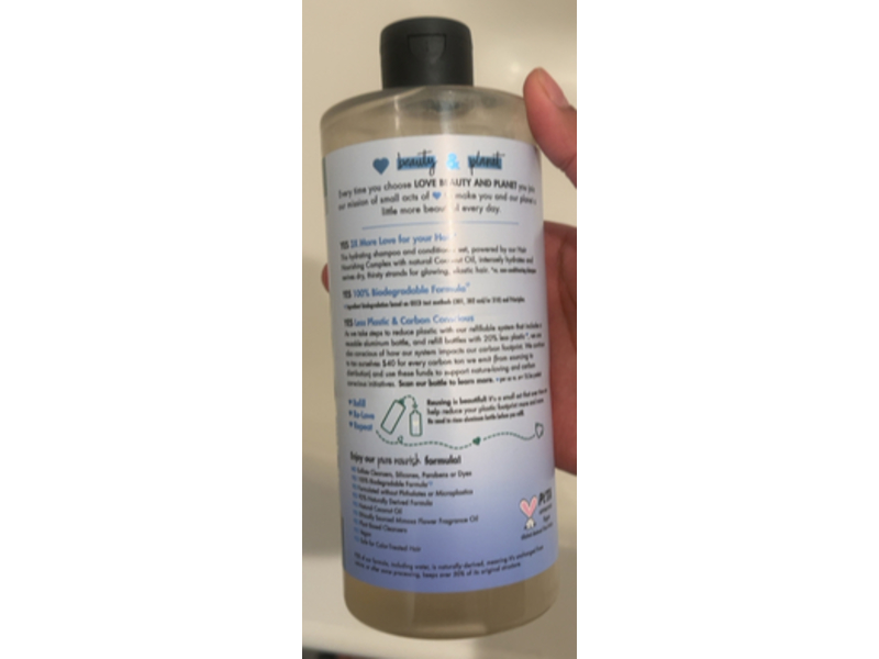 Love Beauty And Planet Pure Nourish Ultra Deep Hydration Shampoo, 22 fl oz/650 mL