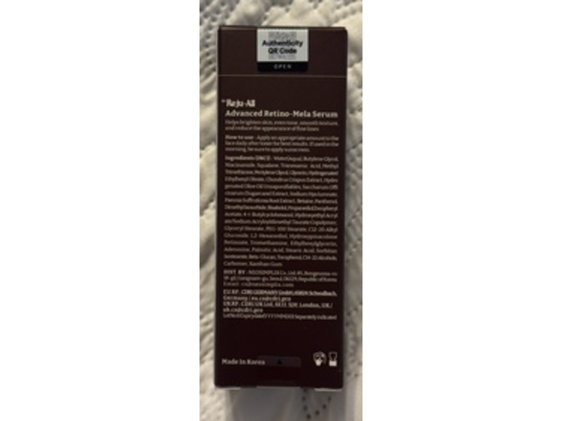 Dr.Reju-All Advanced Retino-Mela Serum, 1.01 fl oz/30 mL