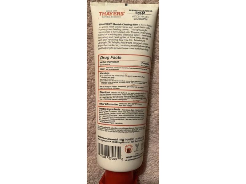 Thayers Blemish Clearing Balm, Lemon, 4 fl oz/116 mL