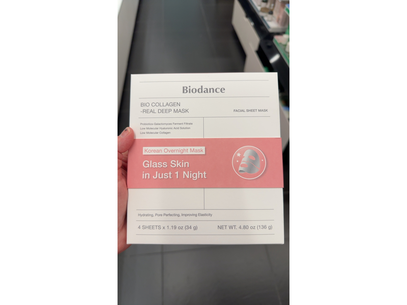 Biodance Bio Collagen Real Deep Mask, 1.19 oz/34 g, Pack Of 4