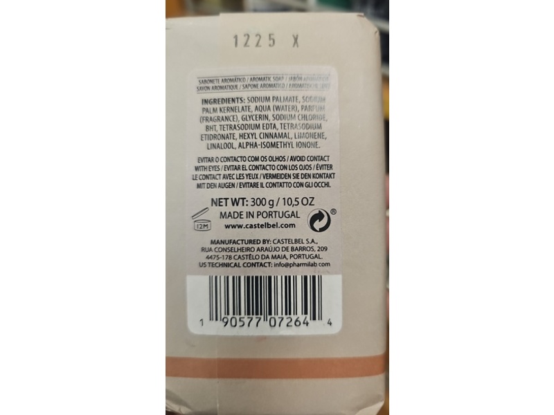 Castelbel Sea Minerals Triple-Milled Luxury Bar Soap, 10.5 fl oz/300 g