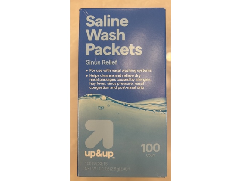 Up & Up Sinus Relief Saline Wash Packets, 0.1 oz/2.8 g, 100 Count