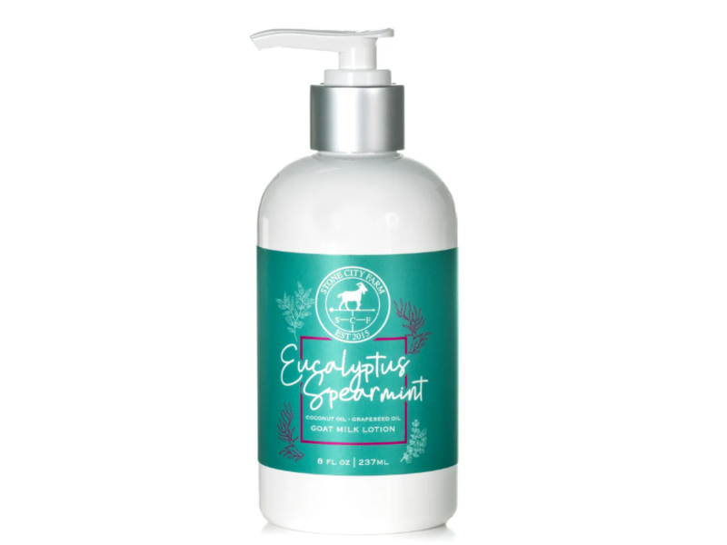 Stone City Farm Goat Milk Lotion, Eucalyptus Spearmint, 8 fl oz/237 mL