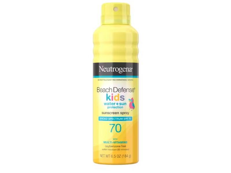 Neutrogena Beach Defense Kids Sunscreen Spray, SPF 70, 6.5 oz/184 g