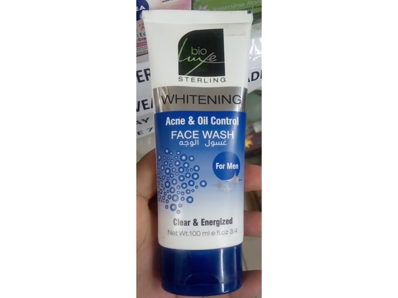 Bioluxe Acne & Oil Control Face Wash, Whitening, 3.4 fl oz/100 mL