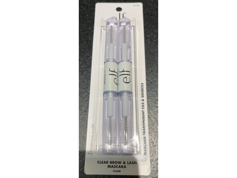 e.l.f. Clear Brow & Lash Mascara, 0.08 fl oz/2.5 mL, Pack Of 2