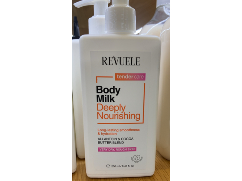 Revuele Deeply Nourishing Body Milk, Allantoin & Cocoa Butter, 8.45 fl oz/250 mL