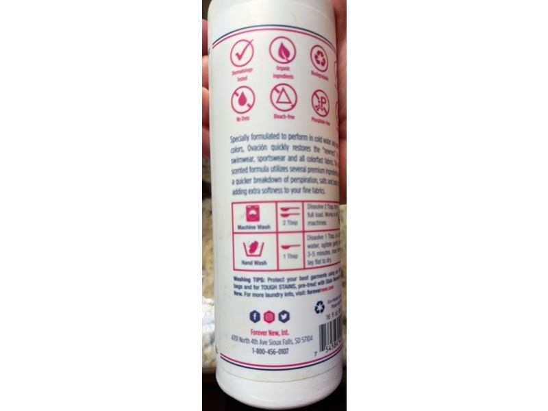 Forever New Liquid Laundry Detergent, Ovacion, Loads 16, 16 fl oz/473 mL