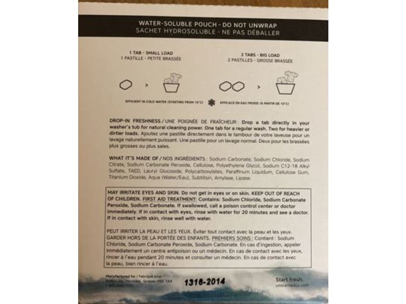 The Unscented Company Laundry Tabs, 35 Count