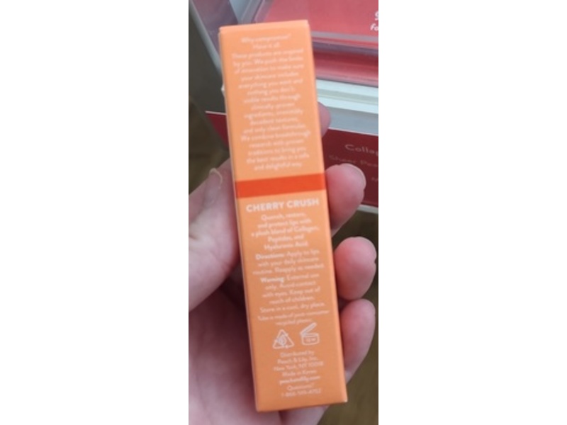 Peach & Lily Collagen Cushion Peptide Lip Balm, Cherry Crush, 0.4 fl oz/12 mL