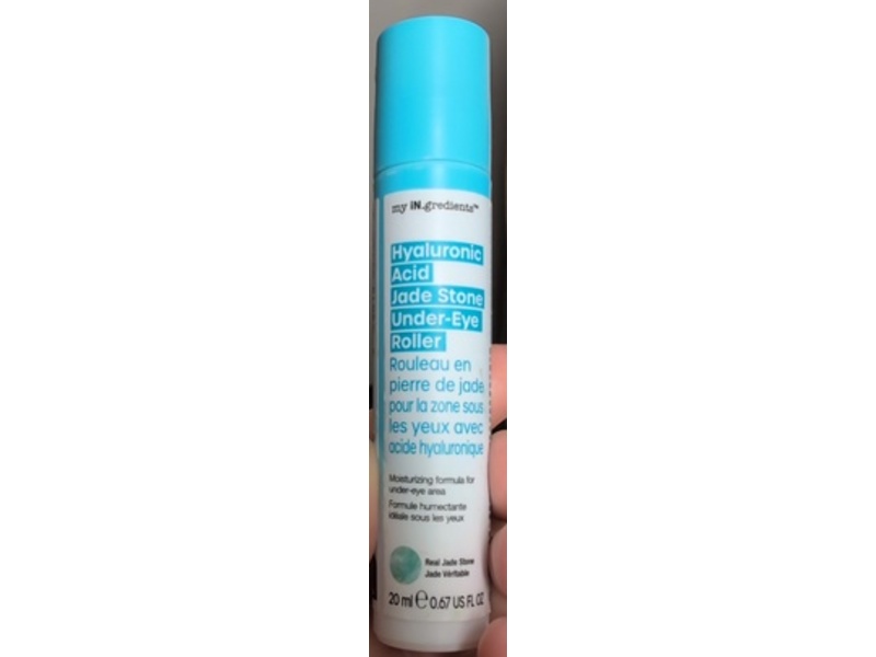 My iN.gredients Jade Stone Under-Eye Roller, Hyaluronic Acid, 0.67 fl oz/20 mL