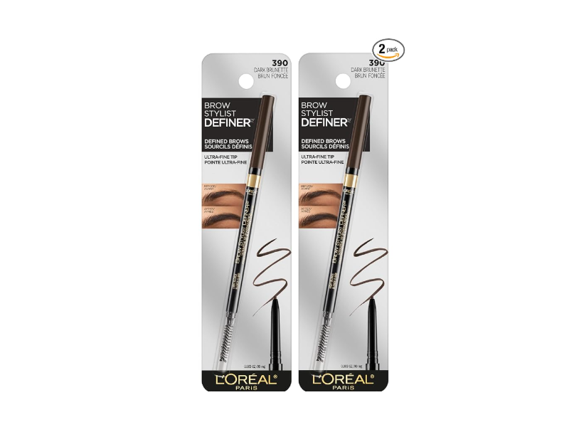 L'Oreal Paris Brow Stylist Definer, 397 Dark Brunette, 0.003 oz, 2 Count