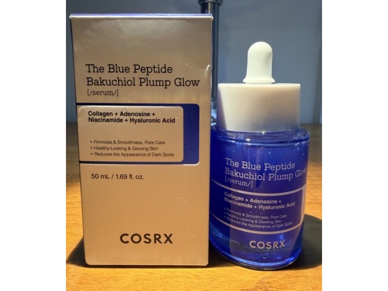 Cosrx The Blue Peptide Bakuchiol Plump Glow Serum, 1.69 fl oz/50 mL