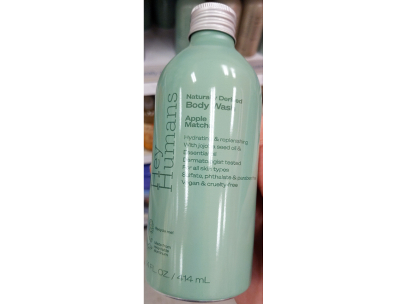 Hey Humans Naturally Derived Body Wash, Apple Matcha, 14 fl oz / 414 mL