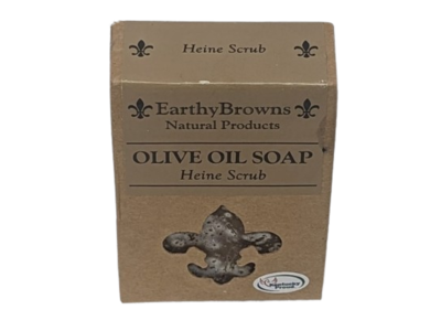 Earthy Browns Olive Oil Soap, Heine Scrub, 6 oz