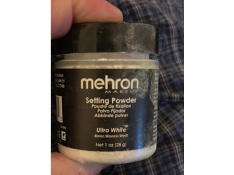 Mehron Makeup Setting Powder, Ultra White, 1 oz/28 g