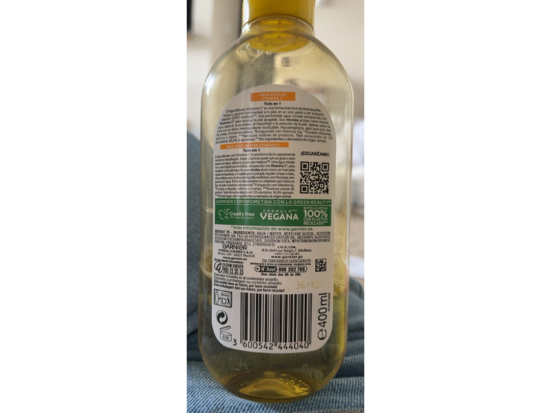 Garnier Skin Active Agua Micelar, Vitamin C, 400 mL