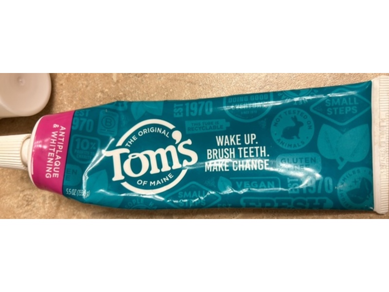 Tom's Of Maine Antiplaque & Whitening Toothpaste, Peppermint, 5.5 oz / 155.9 g