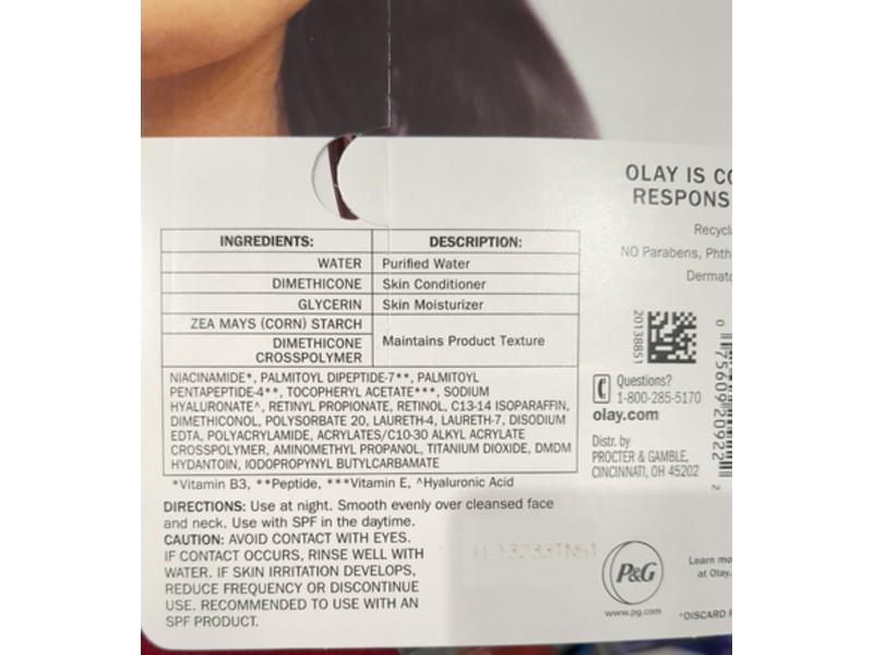 Olay Pro Advanced Night Maisturizer, Retinol, 1.7 oz/48 g, Pack Of 2