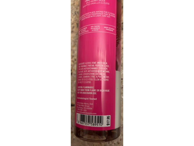 Bath & Body Works Fine Fragrance Mist, Among The Clouds, 8 fl oz/236 mL