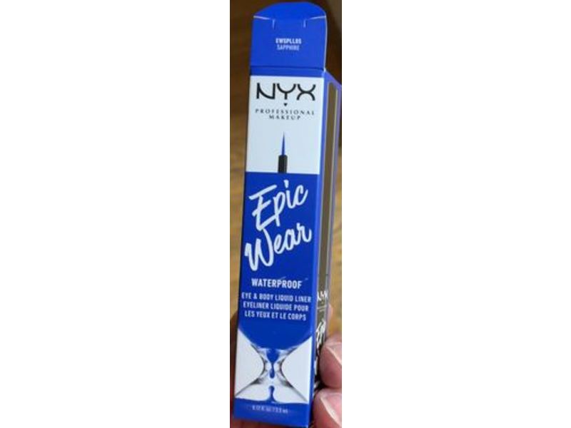 Nyx Professional Makeup Epic Wear Liquid Liner, Waterproof, Sapphire, 0.12 fl oz/3.5 mL