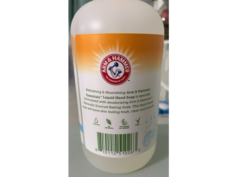 Arm & Hammer Essentials Liquid Hand Soap, Fresh Rain Water, 14 fl oz/414 mL