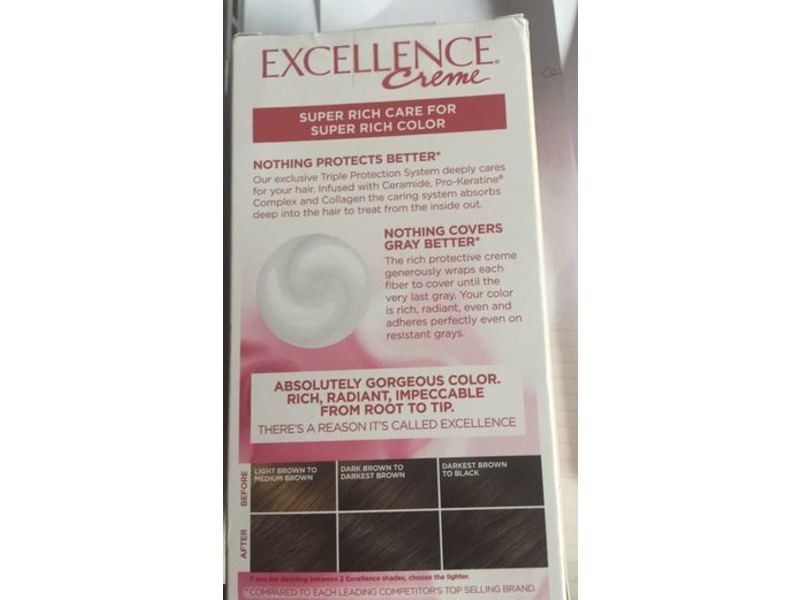 L'oreal Paris Excellence Creme Triple Protection Color, 3 Natural Black, Level 3, 1 Application