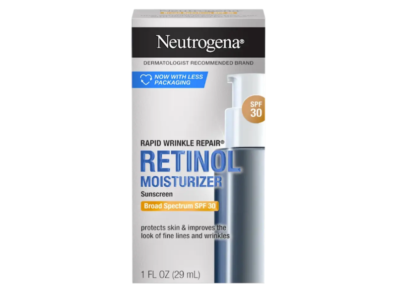 Neutrogena Rapid Wrinkle Repair Moisturizer, Retinol, SPF 30, 1 fl oz/29 mL