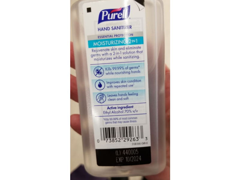 Purell Essential Protection Moisturizing 2 In 1 Hand Sanitizer, 4 fl oz/118 mL, Pack Of 6