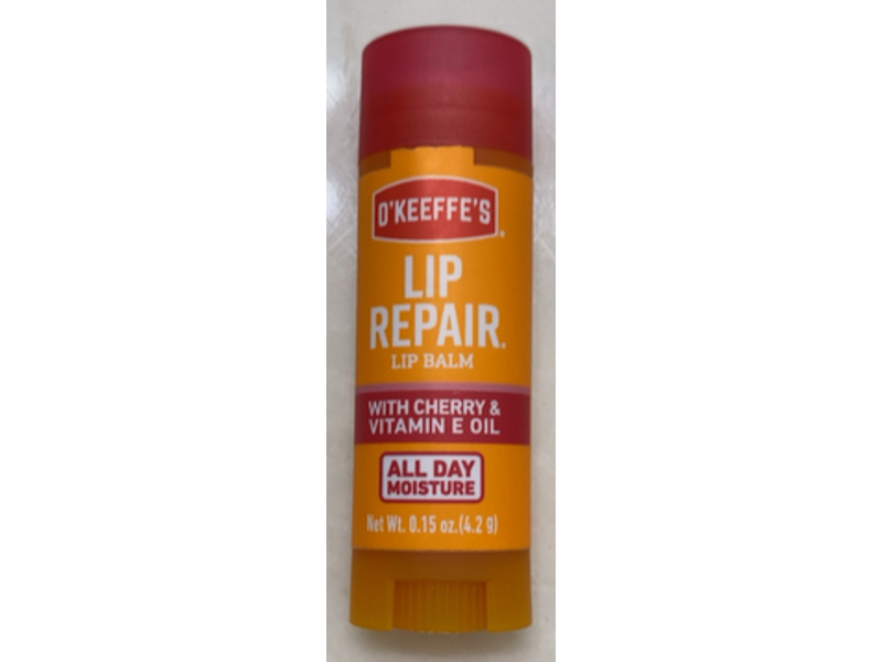 O'Keeffe's Lip Repair Lip Balm, Cherry & Vitamin Oil, 0.15 oz/4.2 g