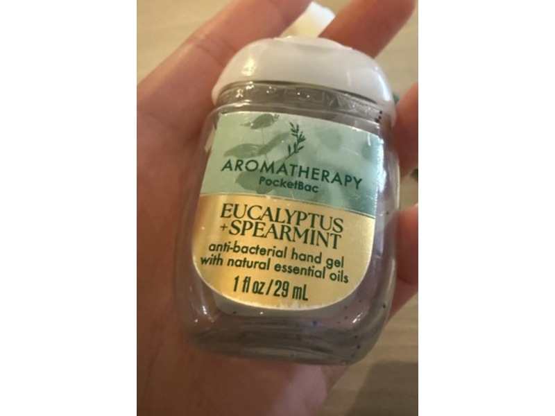Bath & Body Works Aromatherapy PocketBac Anti-Bacterial Hand Gel, Eucalyptus + Spearmint, 1 fl oz/29 mL