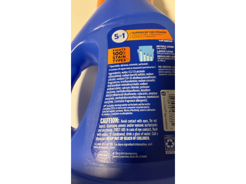 All Oxi Plus Odor Lifter Detergent, 20 Loads, 36 fl oz/1.06 L