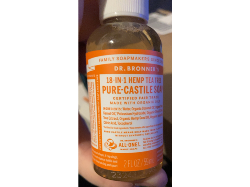 Dr. Bronners 18 - In - 1 Pure - Castile Soap, Hemp Tea Tree, 2 fl oz/59 mL