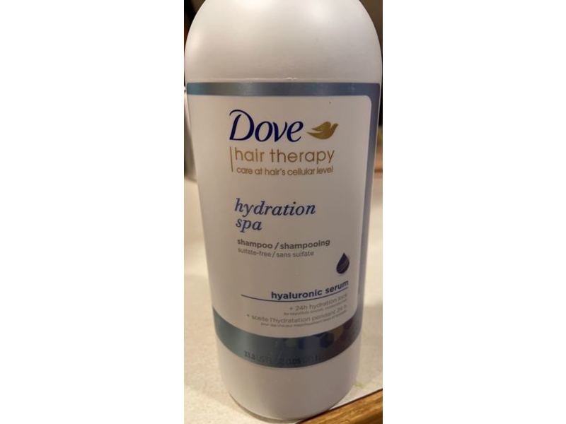 Dove Hair Therapy Hydration Spa Shampoo, Hyaluronic Serum, 33.8 fl oz/1 L