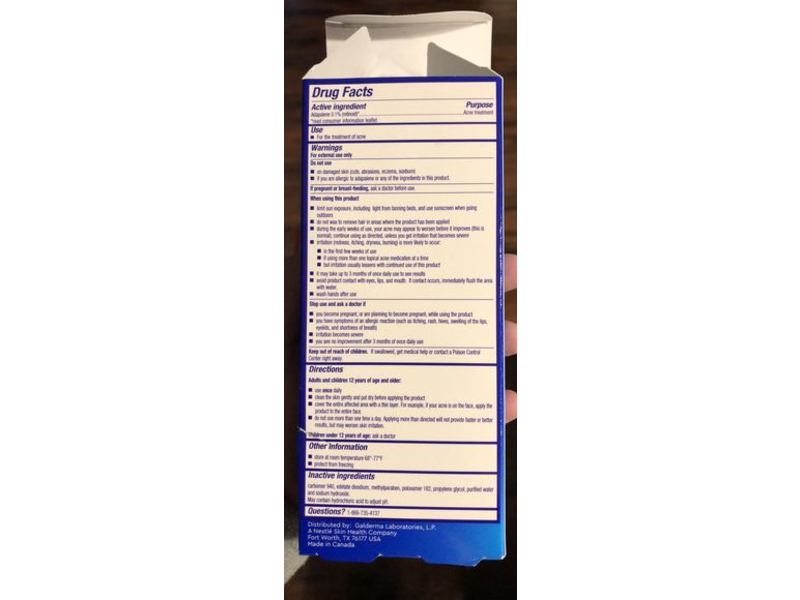 Differin Adapalene Gel 0.1%, 0.5 oz/15 g