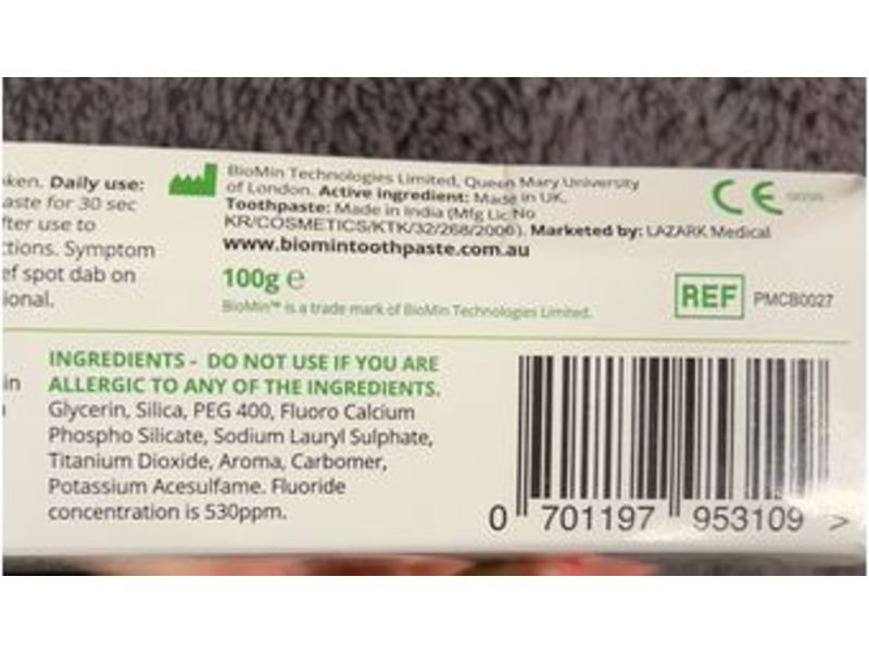 BioMin F Fluoride Toothpaste, 100 g