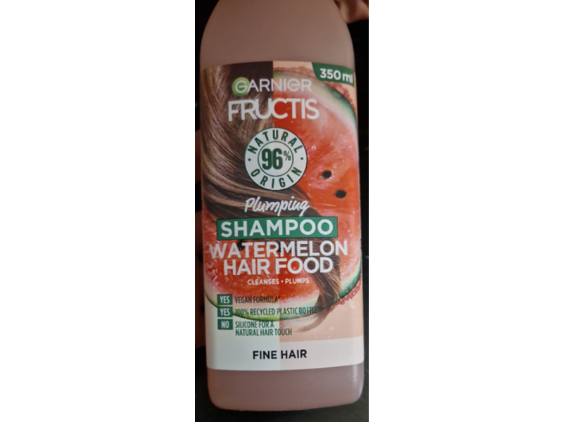 Garnier Fructis Plumping Hair Shampoo, Watermelon, 350 mL