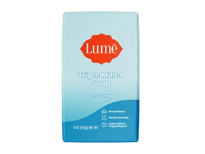 Lume Triple Milled Natural Soap, 5 oz /142 g, Pack Of 4